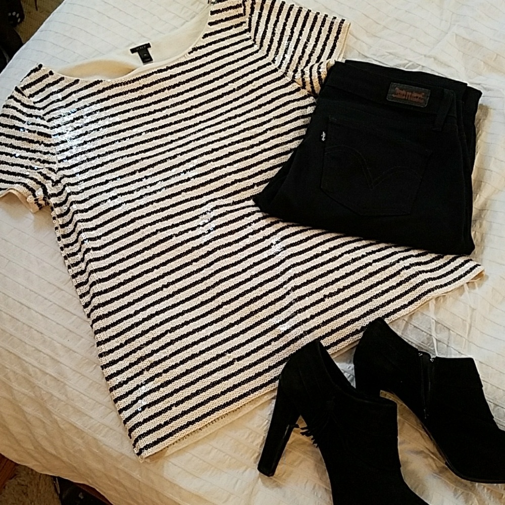J Crew Sequined Top